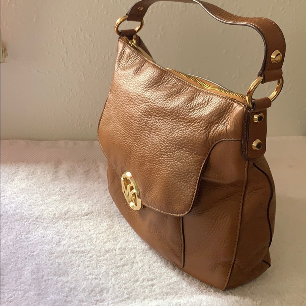 #sold# Michael Kors brown leather shoulder bag - Picture 3 of 8